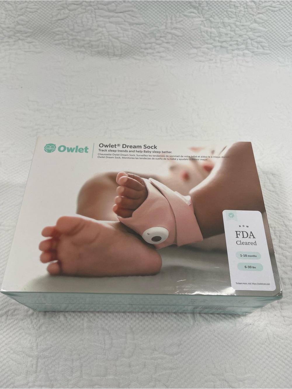 Owlet Dream Sock Baby One-Piece Footie in Blush Pink